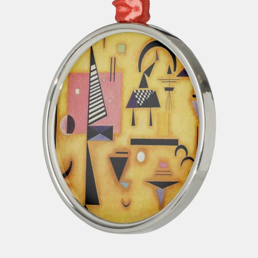 Abstracte decisieve roze geometrische vormen van K Metalen Ornament (Links)