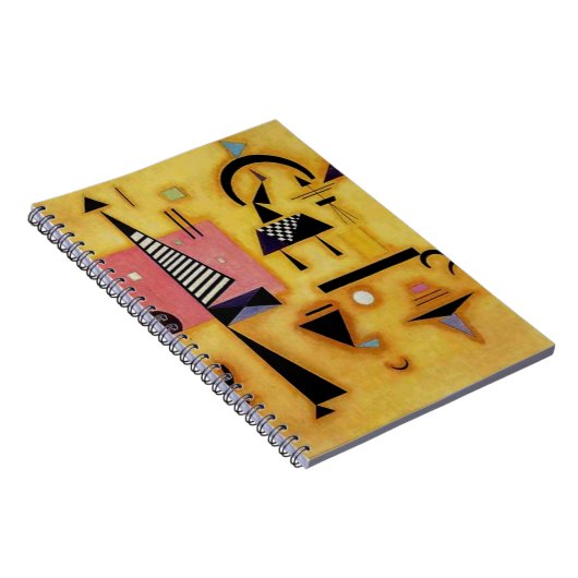 Abstracte decisieve roze geometrische vormen van K Notitieboek (Rechterzijde)