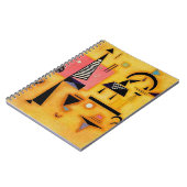 Abstracte decisieve roze geometrische vormen van K Notitieboek (Linkerzijde)