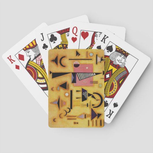 Abstracte decisieve roze geometrische vormen van K Speelkaarten (Achterkant)