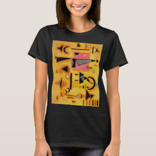 Abstracte decisieve roze geometrische vormen van K T-shirt