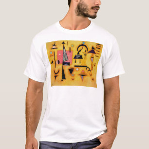 Abstracte decisieve roze geometrische vormen van K T-shirt