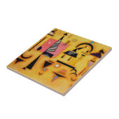 Abstracte decisieve roze geometrische vormen van K Tegeltje (Zijkant)