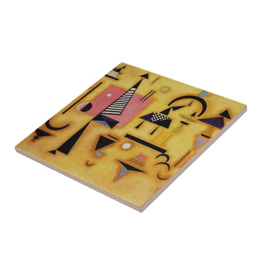 Abstracte decisieve roze geometrische vormen van K Tegeltje (Zijkant)