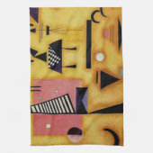 Abstracte decisieve roze geometrische vormen van K Theedoek (Verticaal)