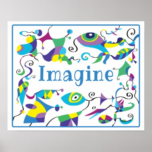 Abstracte decoratieposter voor kinderkamer voorste poster (Voorkant)