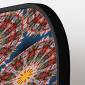 Abstracte decoratieve cirkels pickleball paddle (Links Detail)