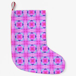 Abstracte decoratieve geometrische kaleidoscooptex kleine kerstsok