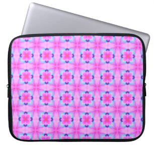 Abstracte decoratieve geometrische kaleidoscooptex laptop sleeve