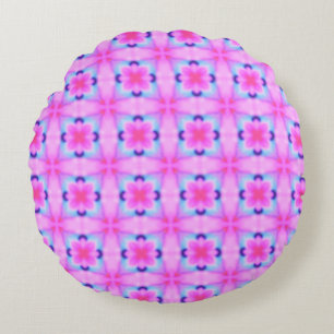 Abstracte decoratieve geometrische kaleidoscooptex rond kussen