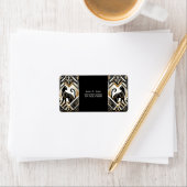 Abstracte decoratieve kat adreslabel etiket (Insitu)