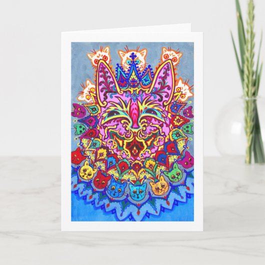Abstracte decoratieve kat, Louis Wain Kaart (Voorkant)