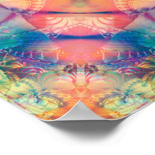 Abstracte decoratieve meerkleurige textuur. Helder Poster (Hoek)