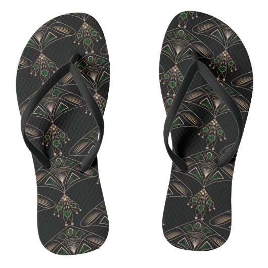 Abstracte decoratieve moderne sierjuwelen deco teenslippers (Voetbed)