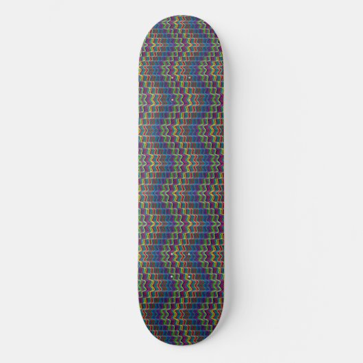 Abstracte decoratieve siergeometrische lijn skateboard (Voorkant)