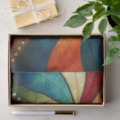 Abstracte decoupage met stralingsspiraal tissuepapier (Geschenk)