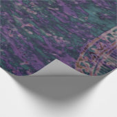 Abstracte Deep Paarse Batik Gift Wrap Cadeaupapier (Hoek)