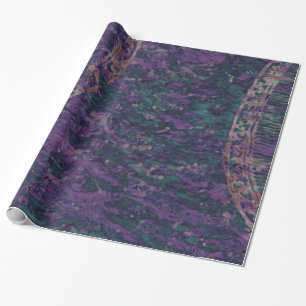 Abstracte Deep Paarse Batik Gift Wrap Cadeaupapier