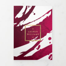 Abstracte Deep Ruby Red Brushstrokes Brochure