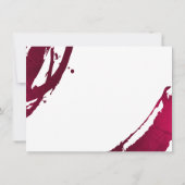 Abstracte Deep Ruby Red Brushstrokes Flat Notecard Notitiekaartje (Achterkant)