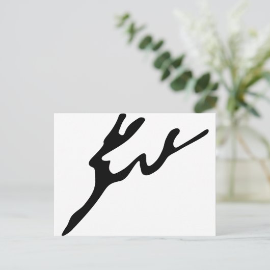 Abstracte deer briefkaart (Staand voorkant)