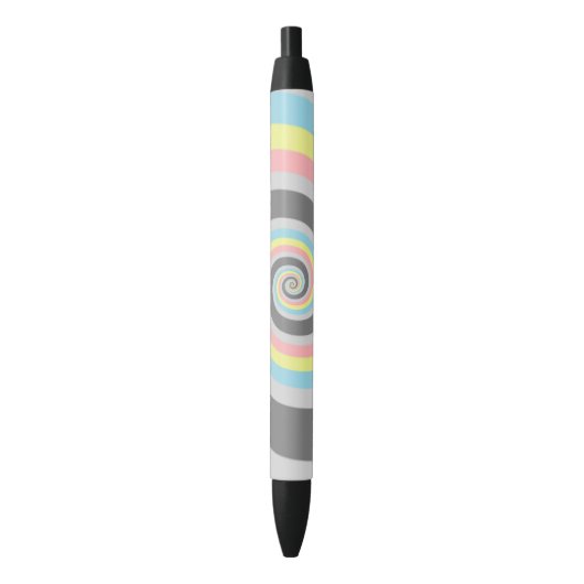 Abstracte Demiflux Pride-vlag       Zwarte Inkt Pen (Voorkant Verticaal)