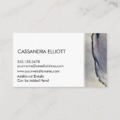 Abstracte Denim Blue & Gold Alcohol Ink Liquid Art Visitekaartje (Achterkant)