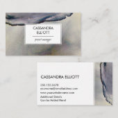 Abstracte Denim Blue & Gold Alcohol Ink Liquid Art Visitekaartje (Voorkant / Achterkant)