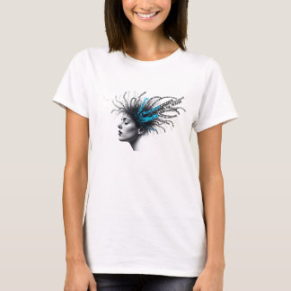 Abstracte Denkportret Dames Grafische T-shirt