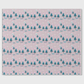 Abstracte dennenbomen met sneeuwsterren Moderne ke Cadeaupapier (Vlak)