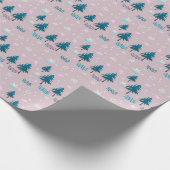 Abstracte dennenbomen met sneeuwsterren Moderne ke Cadeaupapier (Hoek)