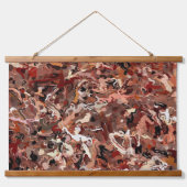 Abstracte dennennaalden hangend wandkleed (Voorkant)