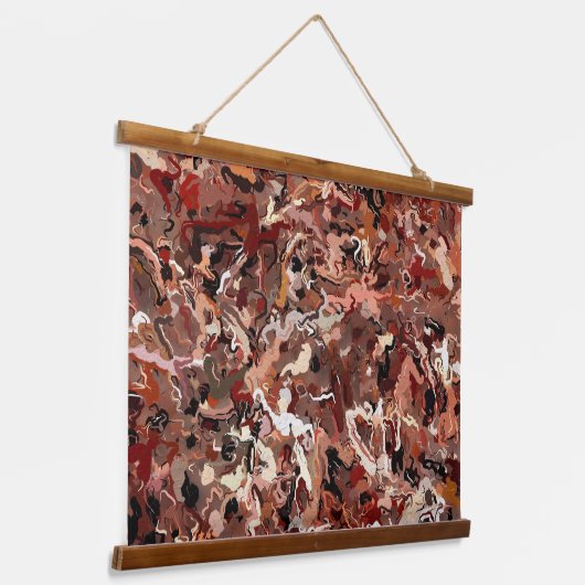 Abstracte dennennaalden hangend wandkleed (Gebogen)