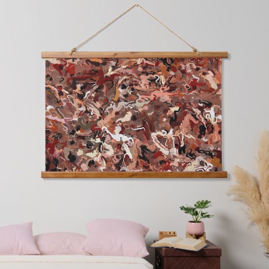 Abstracte dennennaalden hangend wandkleed (Slaapkamer)