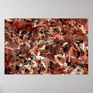 Abstracte dennennaalden poster