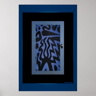Abstracte deuropdruk poster