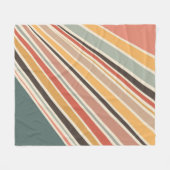 Abstracte diagonale retro stijl strepen fleece deken (Voorkant (Horizontaal))