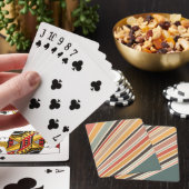 Abstracte diagonale retro stijl strepen pokerkaarten (Insitu)