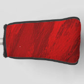 Abstracte diagonale tinten rode ontwerp golfheadcover (Voorkant)