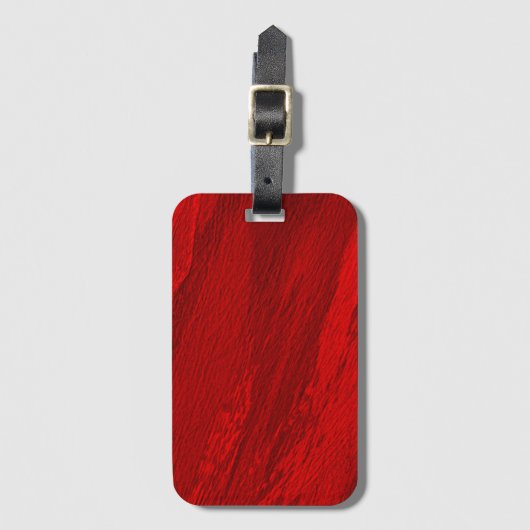 Abstracte diagonale tinten rood ontwerp bagagelabel (Voorkant (verticaal))