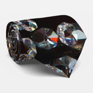 Abstracte diamanten op zwarte achtergrond stropdas