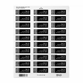Abstracte diamanten (zwart/wit) etiket (Full Sheet)