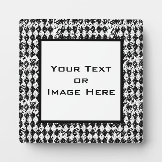 Abstracte diamanten (zwart/wit) fotoplaat (Voorkant)