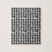 Abstracte diamanten (zwart/wit) legpuzzel (Verticaal)
