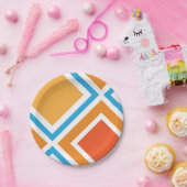 Abstracte diamantgeometrie papieren bordje (Feest)