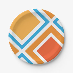 Abstracte diamantgeometrie papieren bordje