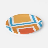 Abstracte diamantgeometrie papieren bordje (Gekanteld)