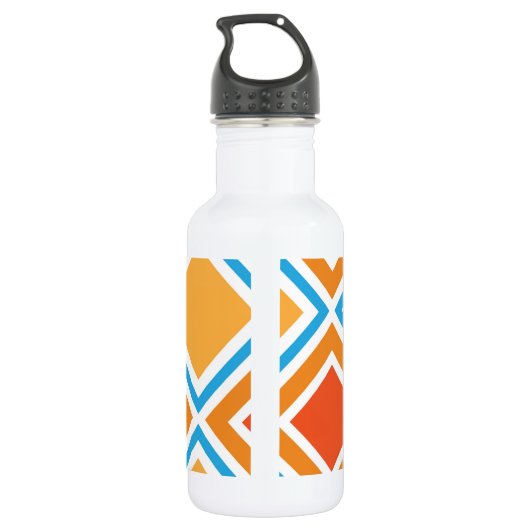 Abstracte diamantgeometrie waterfles  (Achterkant)