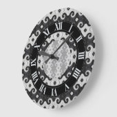 Abstracte Diamond Eye Curls Patroonslot 2 Grote Klok (Hoek)