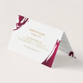 Abstracte Diepe Ruby Red-penseelstreken Visitekaartje (Achterkant)